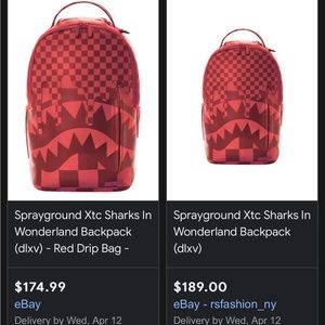 Spray ground red book sac